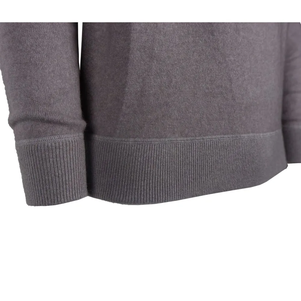 Elegant Gray Cashmere Crew Neck Sweater sold by Louxly product image thumbnail 3