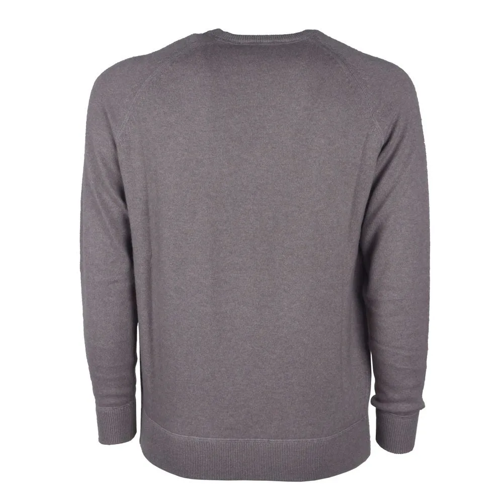 Elegant Gray Cashmere Crew Neck Sweater sold by Louxly product image thumbnail 2