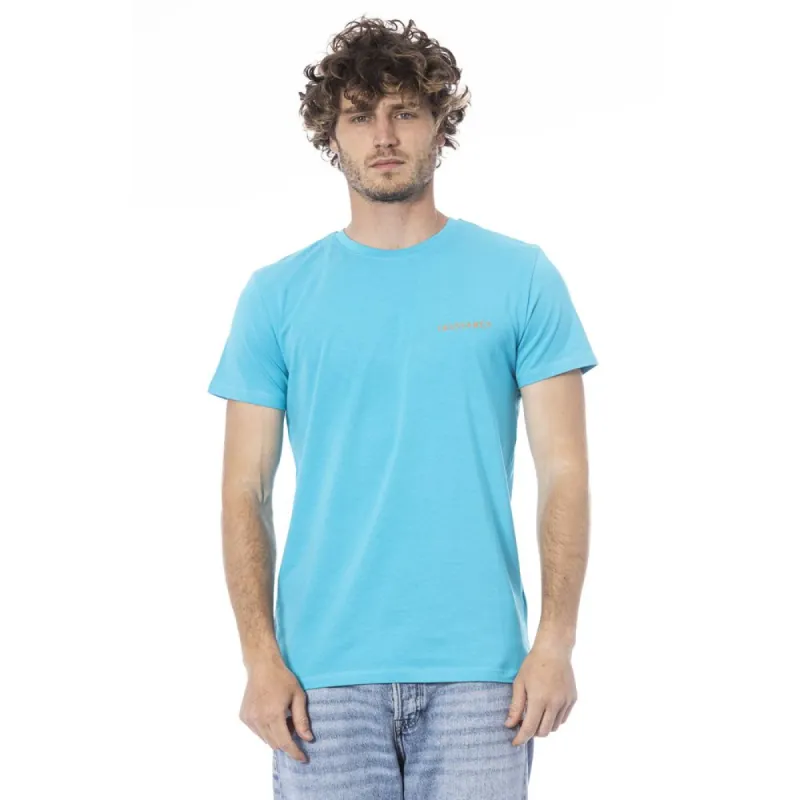 Light Blue Cotton T-Shirt sold by Louxly