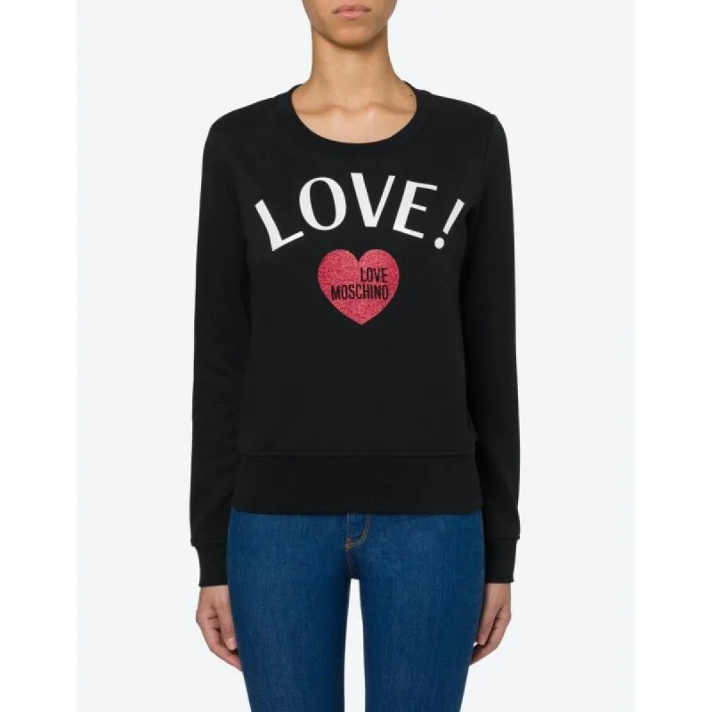 Chic Glitter Heart Cotton Sweatshirt sold by Louxly