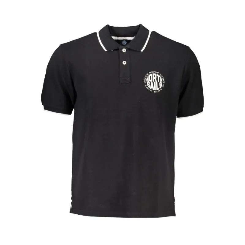 Black Cotton Polo Shirt sold by Louxly