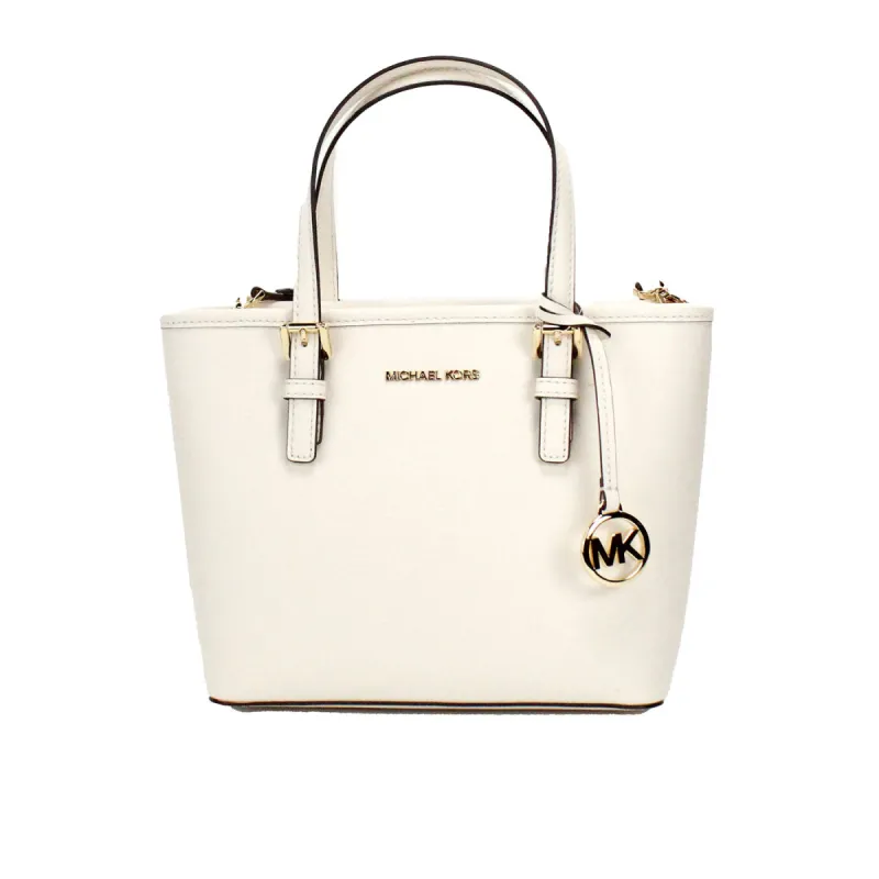 Jet Set Light Cream Leather XS Carryall Top Zip Tote Bag Purse sold by Louxly