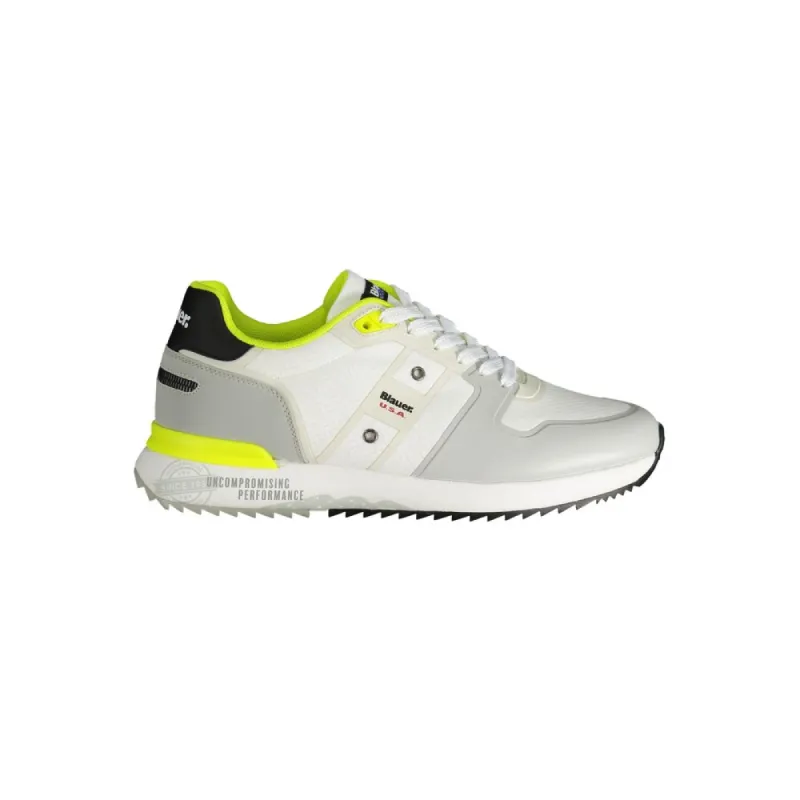 White Polyester Sneaker sold by Louxly