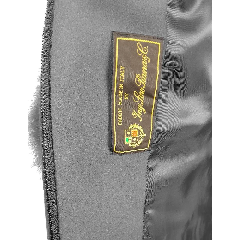 Sleeveless Luxury Wool Coat with Fox Fur Trim sold by Louxly product image thumbnail 5