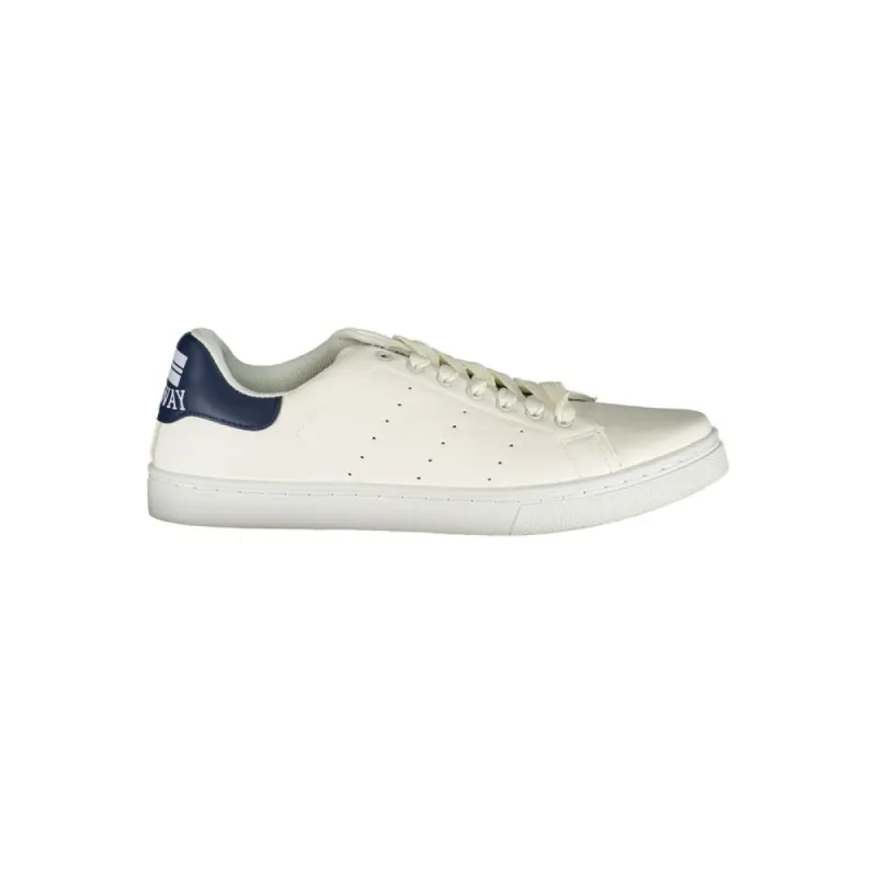 White Polyester Sneaker sold by Louxly
