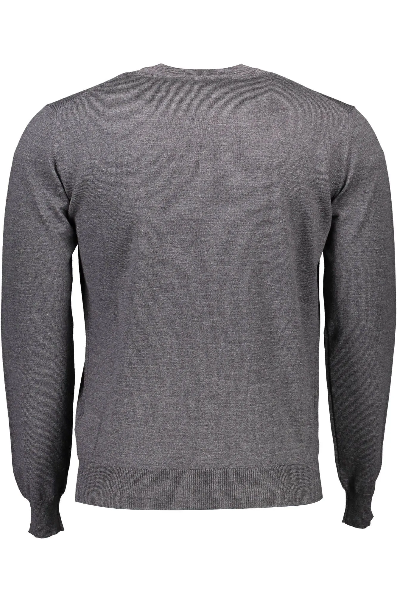 Elegant Gray Wool Sweater with Classic Logo sold by Louxly product image thumbnail 2