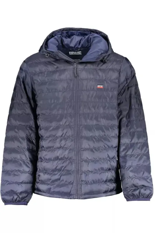 Blue Polyester Men Jacket sold by Louxly