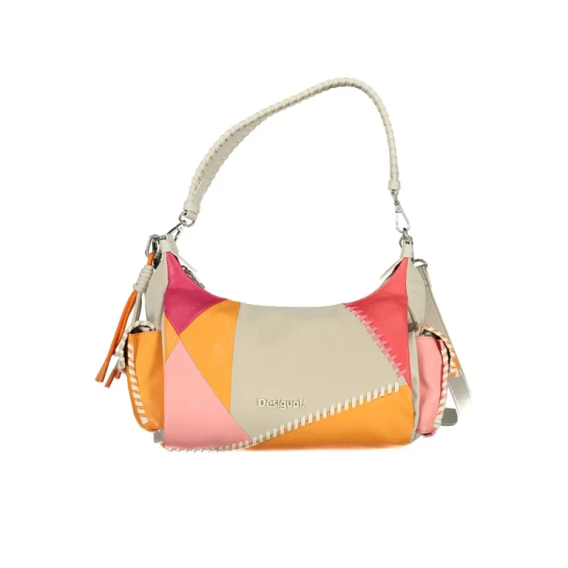 Beige Polyethylene Handbag sold by Louxly
