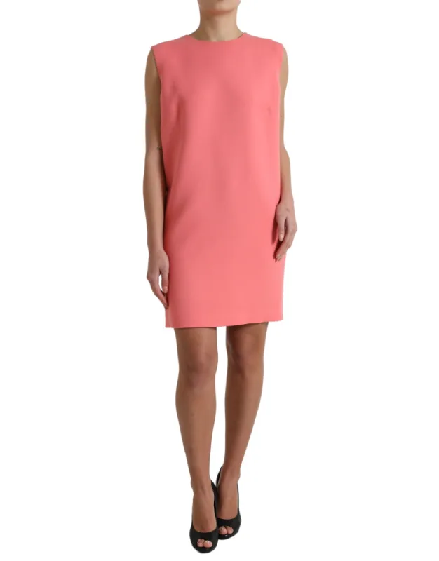 Chic Pink Sleeveless Shift Mini Dress sold by Louxly