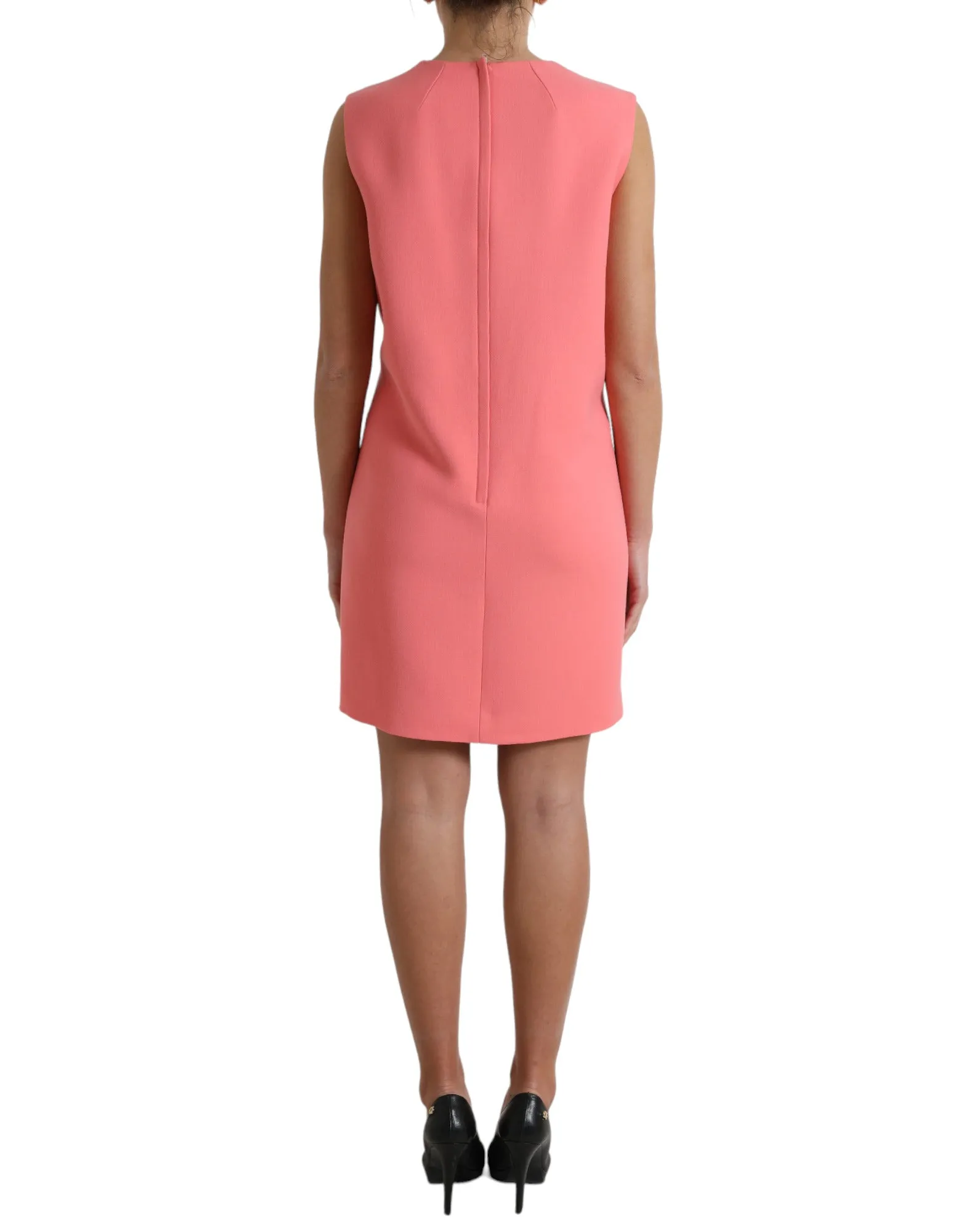 Chic Pink Sleeveless Shift Mini Dress sold by Louxly product image thumbnail 5