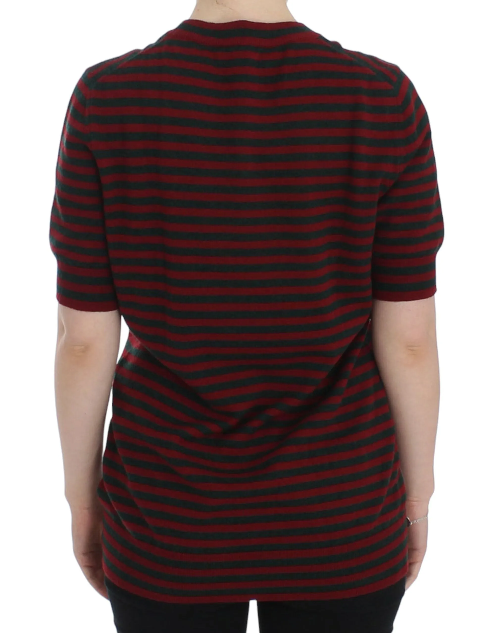 Elegant Striped Cashmere Crewneck Sweater sold by Louxly product image thumbnail 3