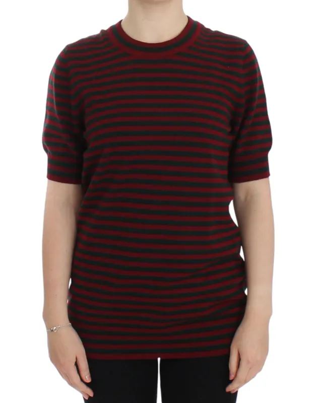 Elegant Striped Cashmere Crewneck Sweater sold by Louxly