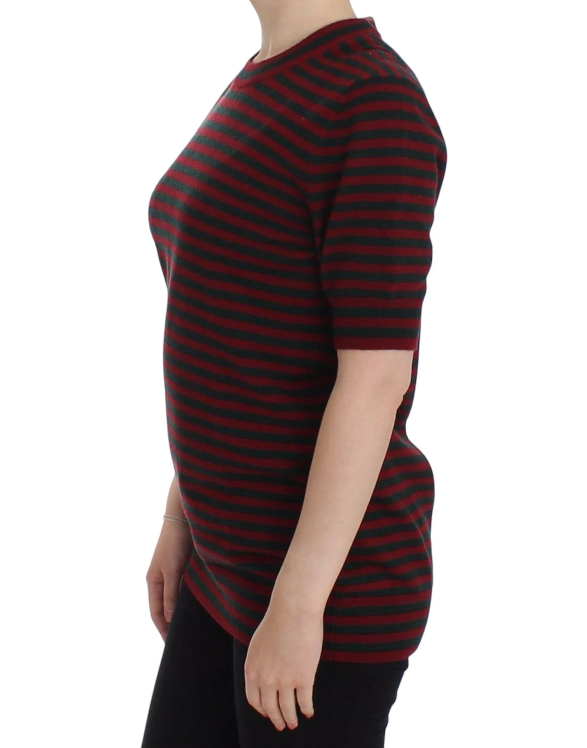 Elegant Striped Cashmere Crewneck Sweater sold by Louxly product image thumbnail 2
