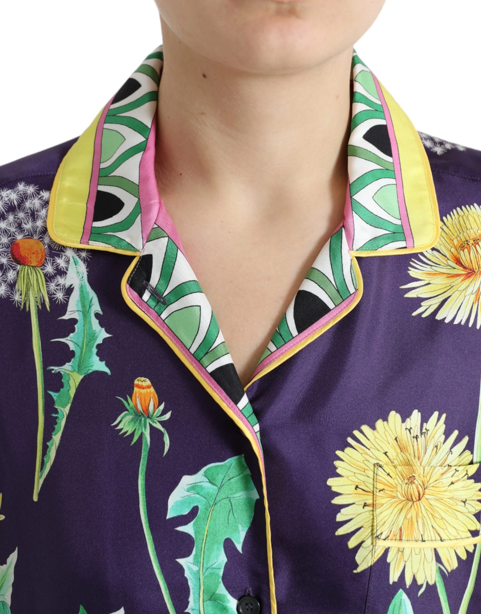 Elegant Silk Twill Floral Shirt sold by Louxly product image thumbnail 4