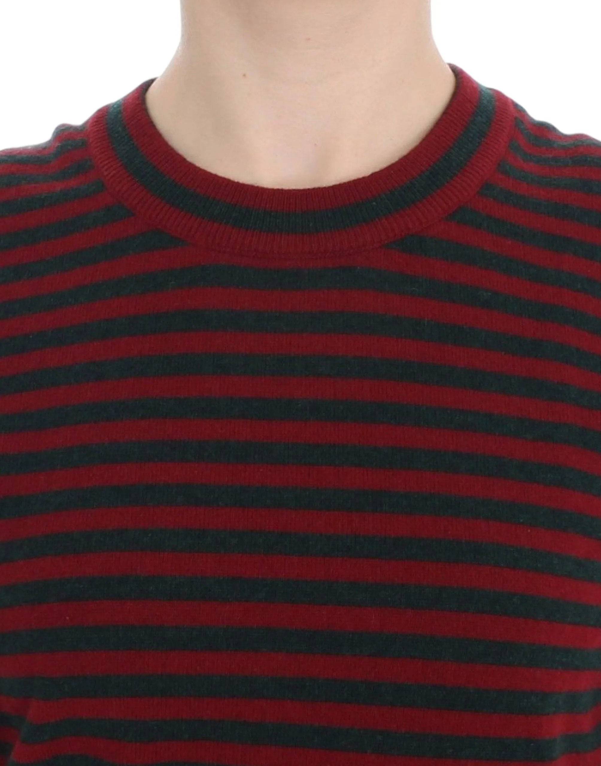 Elegant Striped Cashmere Crewneck Sweater sold by Louxly product image thumbnail 5