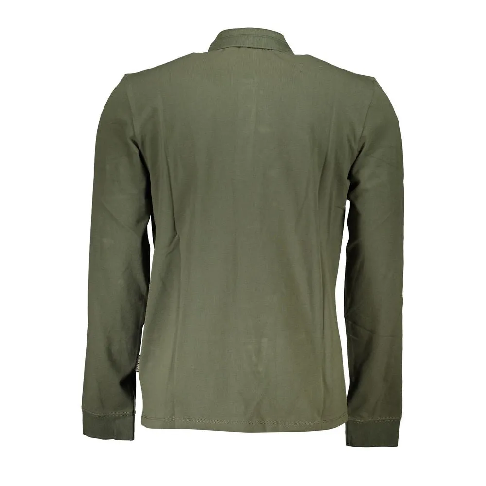Classic Emerald Cotton Polo Shirt - Long Sleeved sold by Louxly product image thumbnail 2