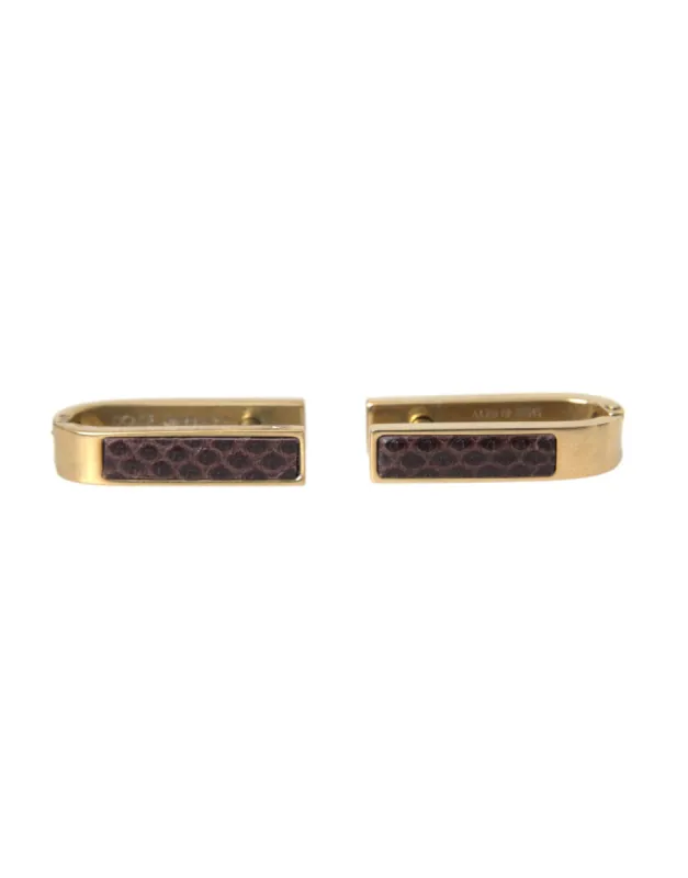 Gold Plated Metal Brass Pin Men Cufflinks sold by Louxly