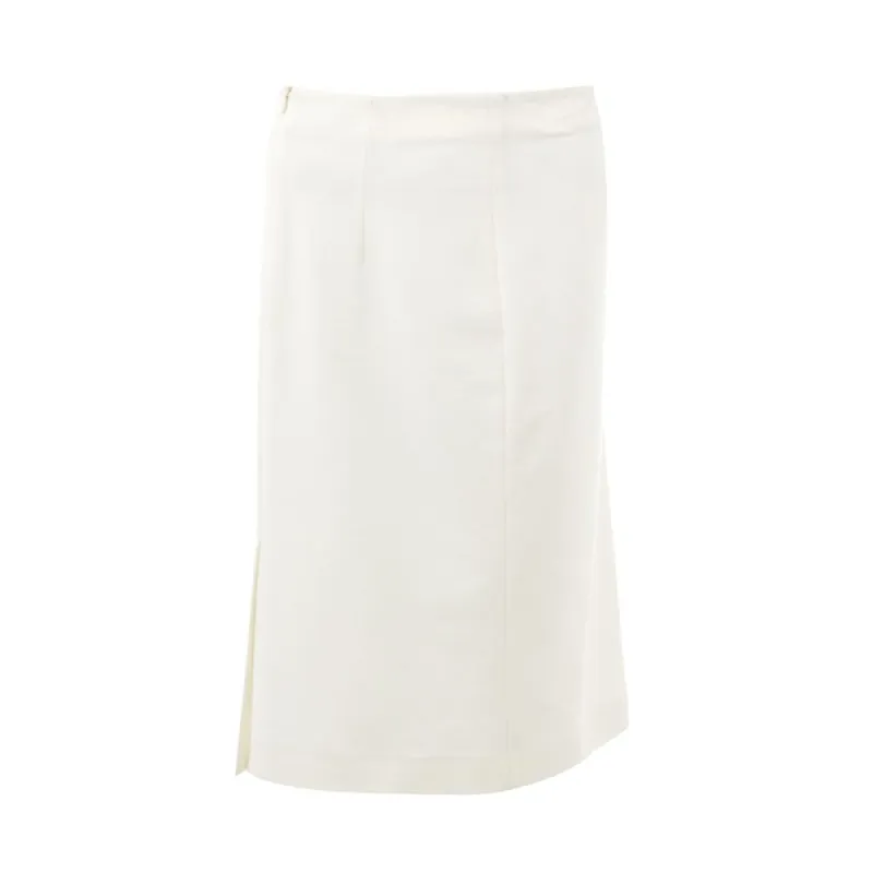 White Viscose Skirt sold by Louxly