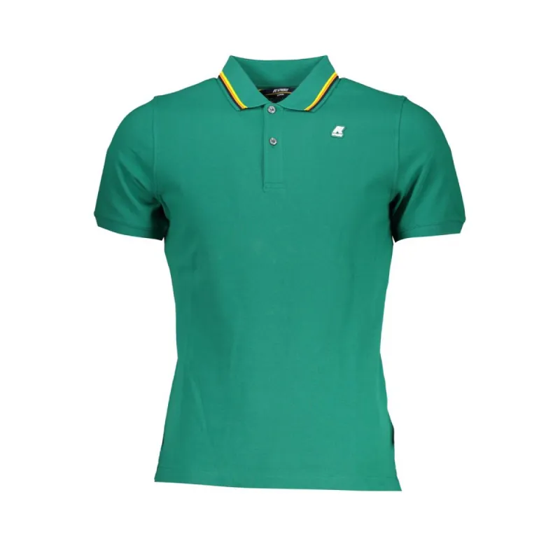 Green Cotton Polo Shirt sold by Louxly