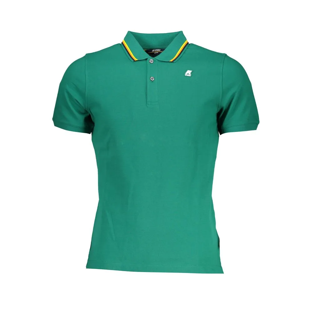 Green Cotton Polo Shirt sold by Louxly