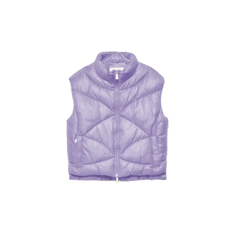 Elegant Sleeveless Purple Down Jacket sold by Louxly