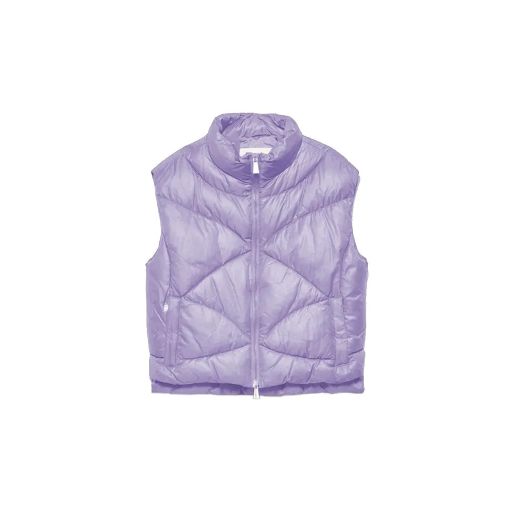 Elegant Sleeveless Purple Down Jacket sold by Louxly