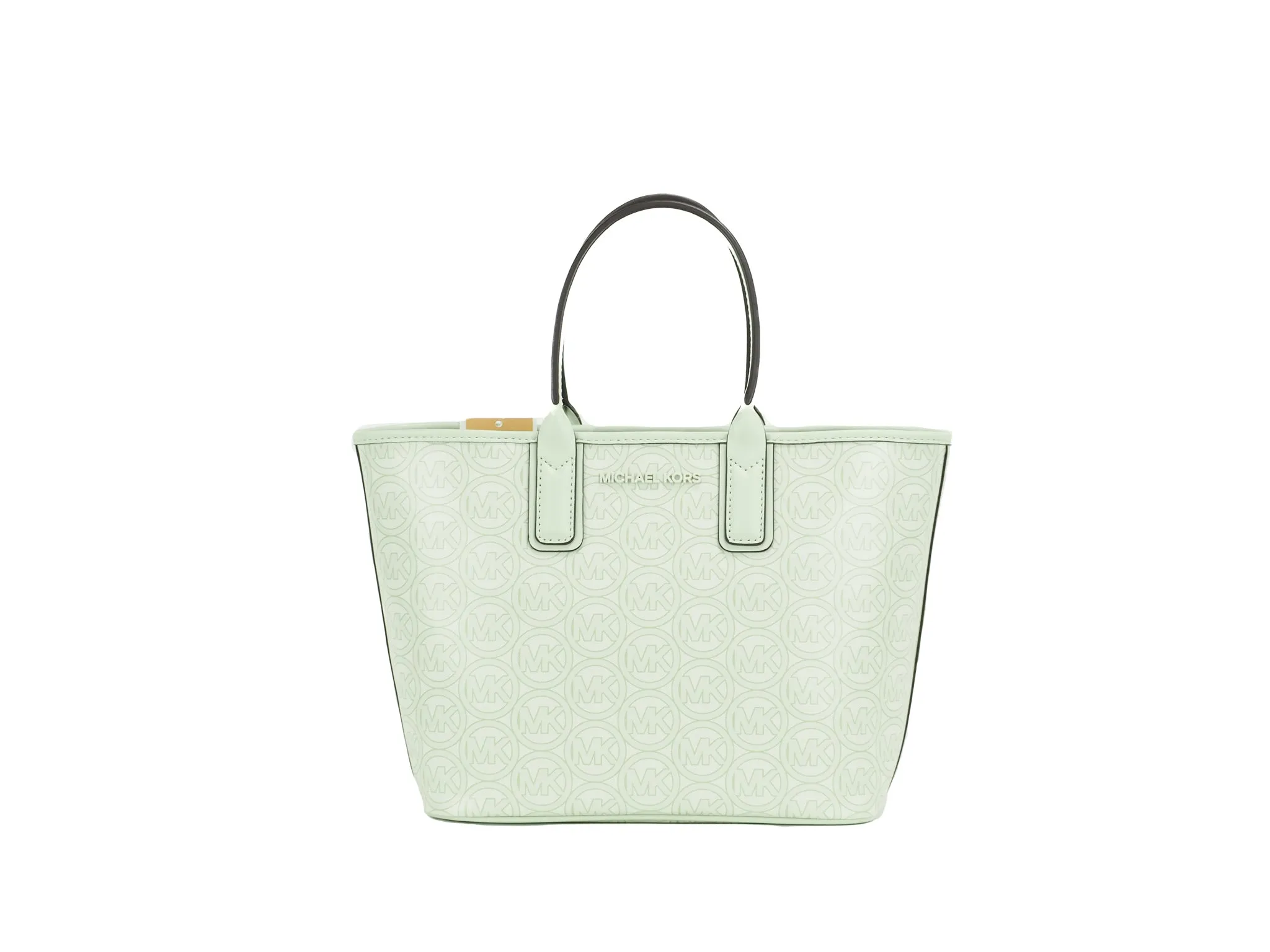 Michael Kors Jodie Small Jacquard Logo Recycled Polyester Tote Handbag Atom Green sold by Louxly