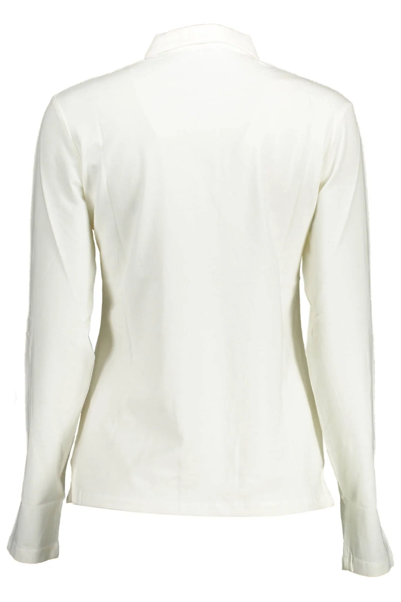 Elegant Long-Sleeved White Polo Shirt sold by Louxly product image thumbnail 2