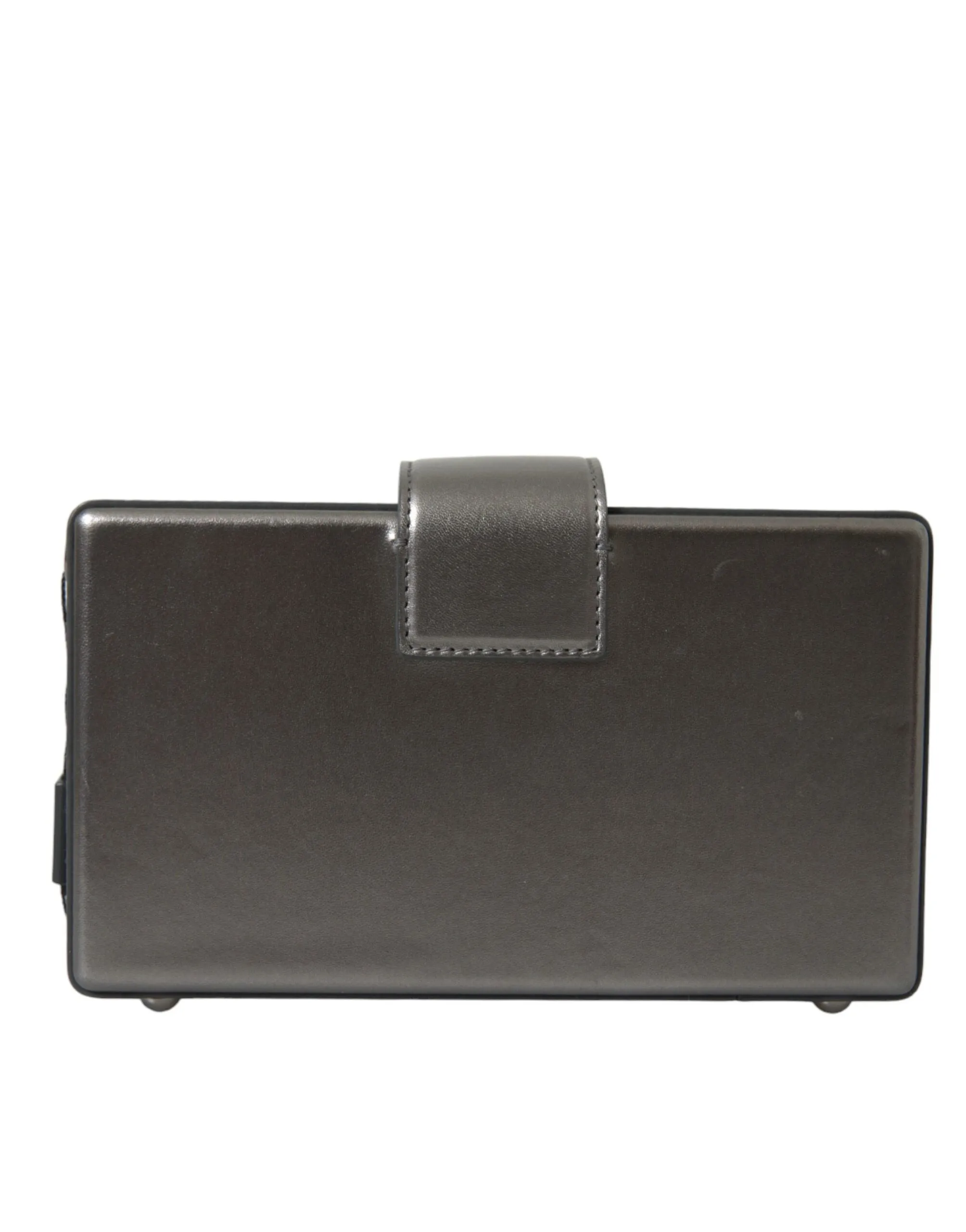 Metallic Gray Calfskin Shoulder Bag with Chain Strap sold by Louxly product image thumbnail 5