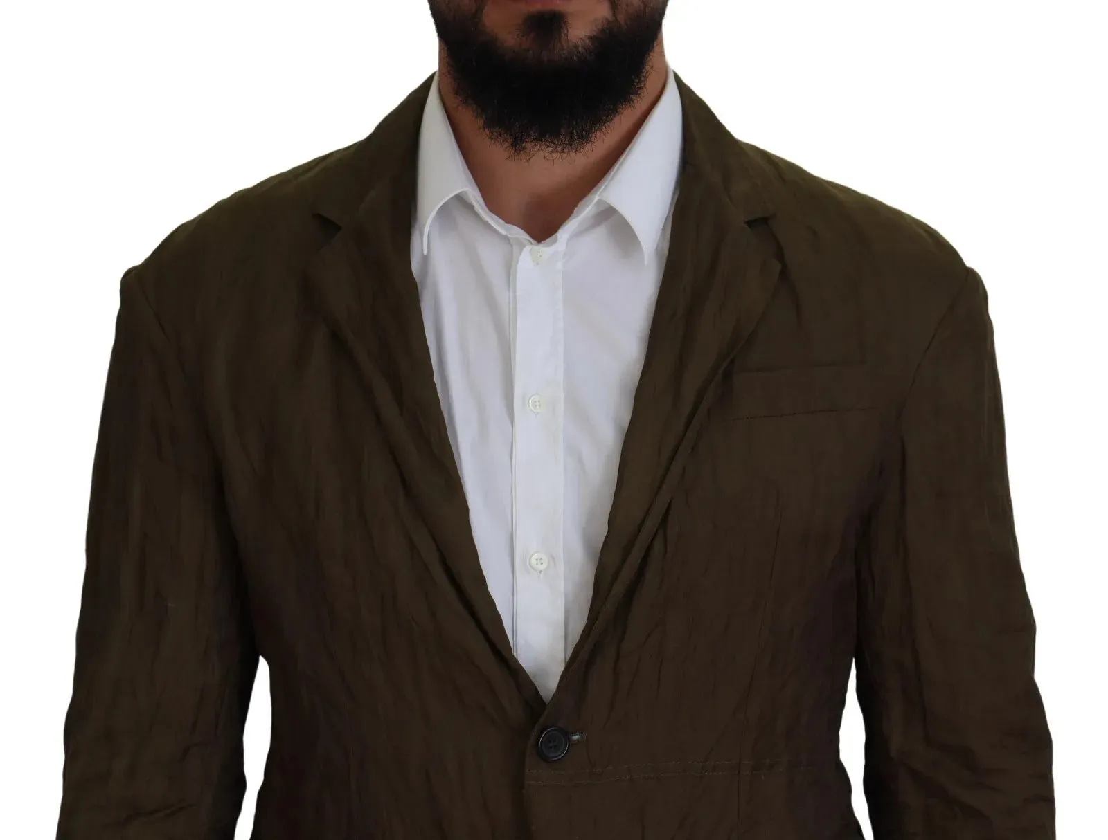 Green Single Breasted Men Coat Blazer Jacket sold by Louxly product image thumbnail 4