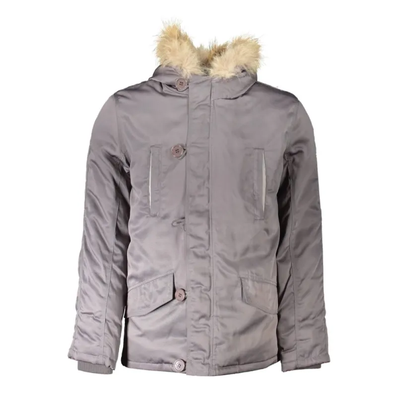 Gray Polyester Jackets & Coat sold by Louxly