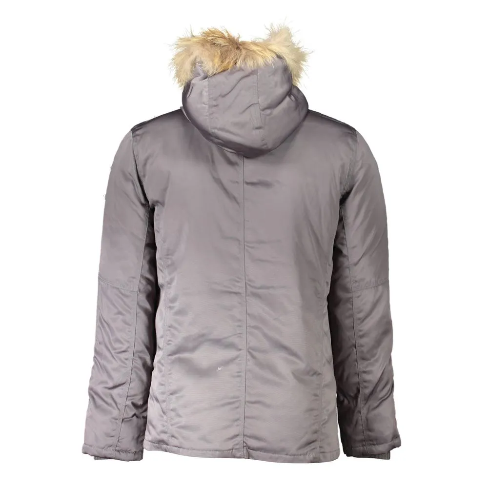 Gray Polyester Jackets & Coat sold by Louxly product image thumbnail 2