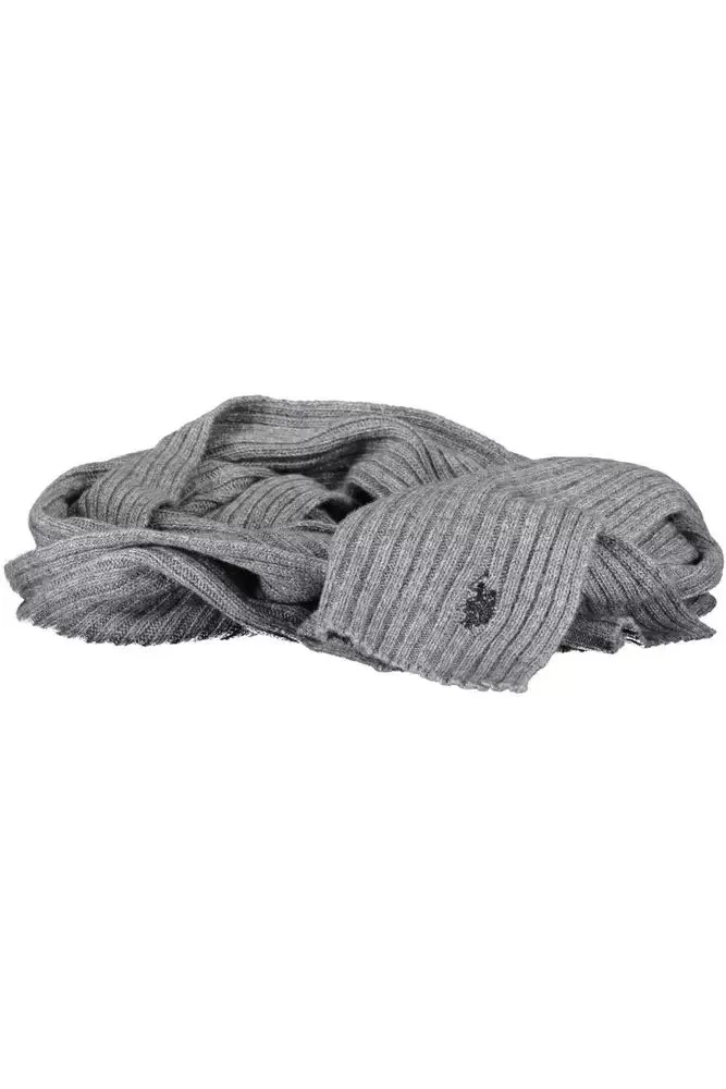 Elegant Gray Wool-Cashmere Blend Scarf sold by Louxly