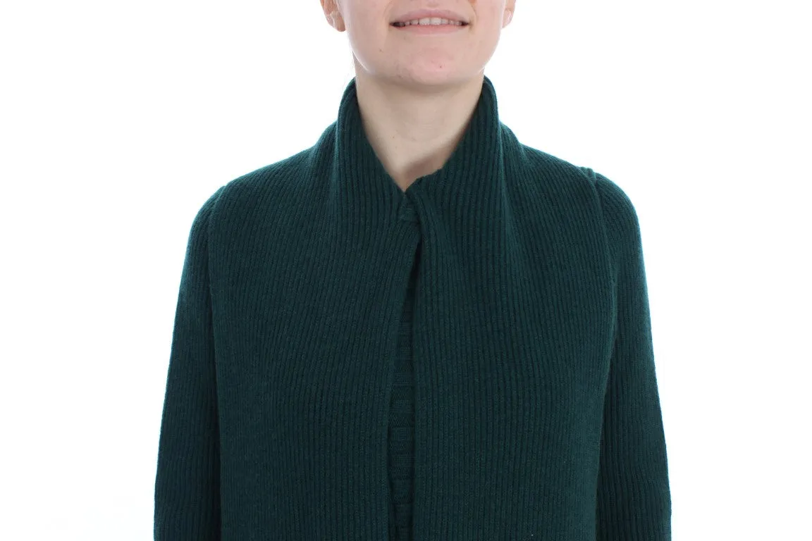 Elegant Green Cashmere Cardigan Sweater sold by Louxly product image thumbnail 4