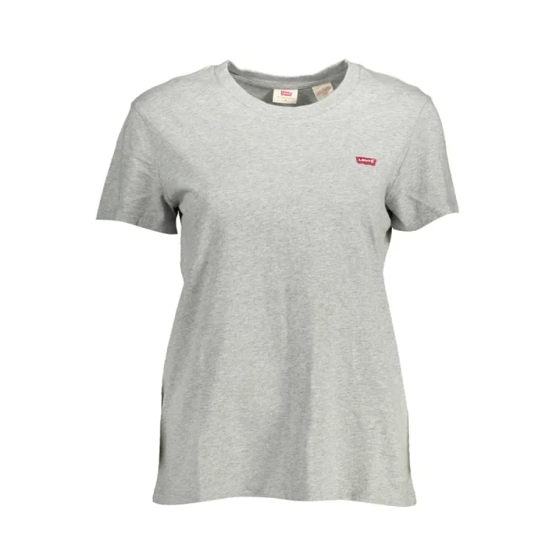 "Gray Cotton Women T-Shirt" sold by Louxly