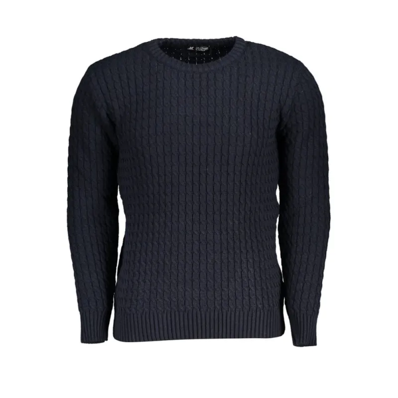 Elegant Crew Neck Twisted Blue Sweater sold by Louxly