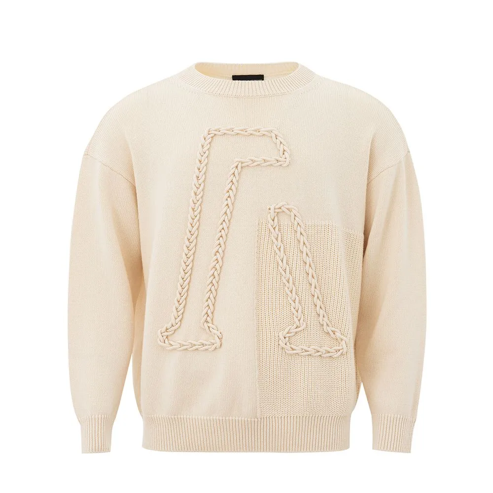 Beige Woolen Sophistication Sweater sold by Louxly