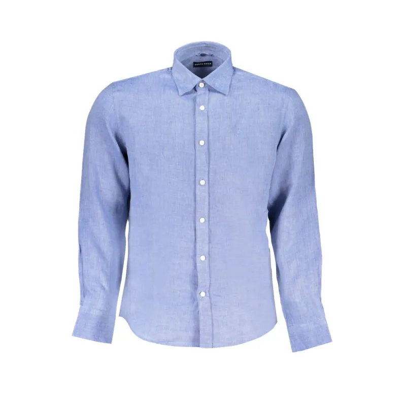 Blue Linen Shirt sold by Louxly