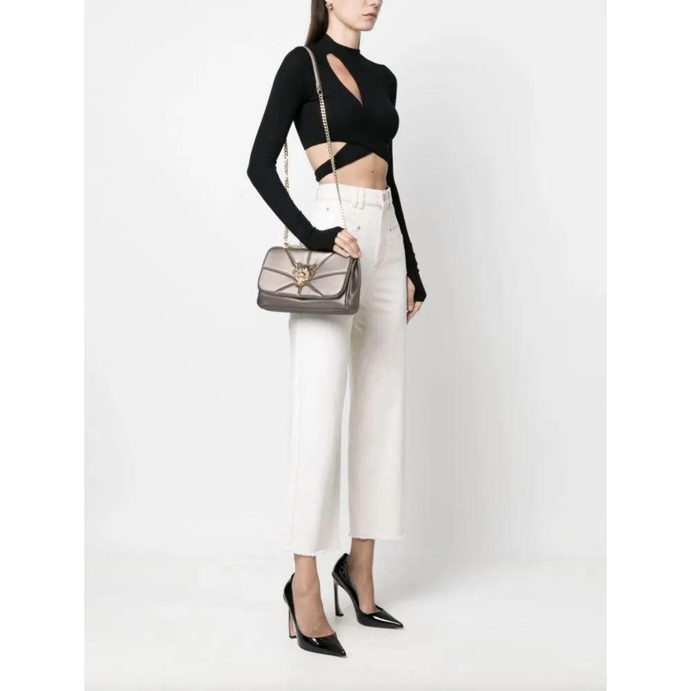 Chic Beige Crossbody Bag with Gold Chain Accent sold by Louxly product image thumbnail 4