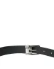 Black Leather Silver Metal Buckle Belt Men sold by Louxly