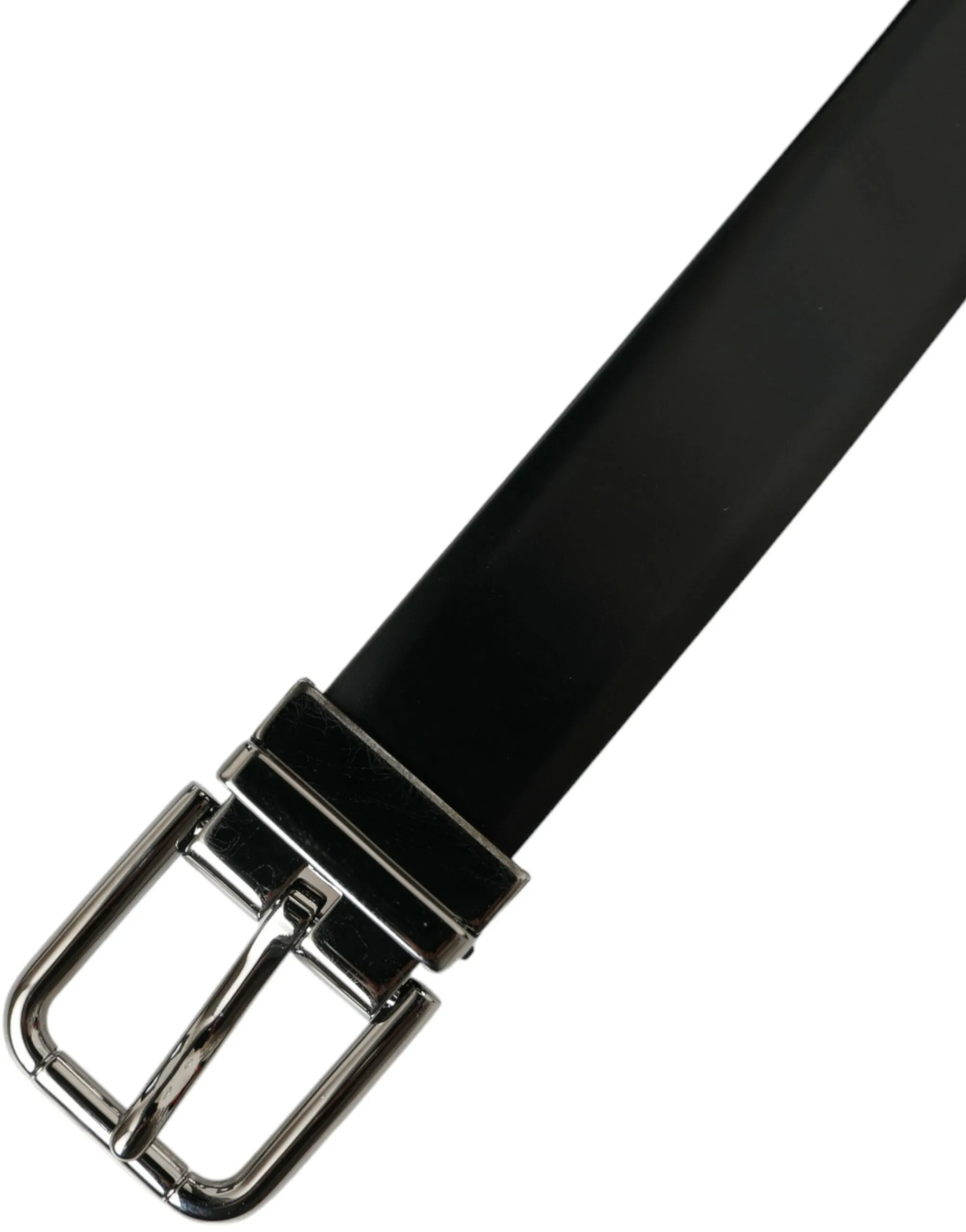 Black Leather Silver Metal Buckle Belt Men sold by Louxly product image thumbnail 5