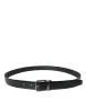 Black Leather Silver Metal Buckle Belt Men sold by Louxly