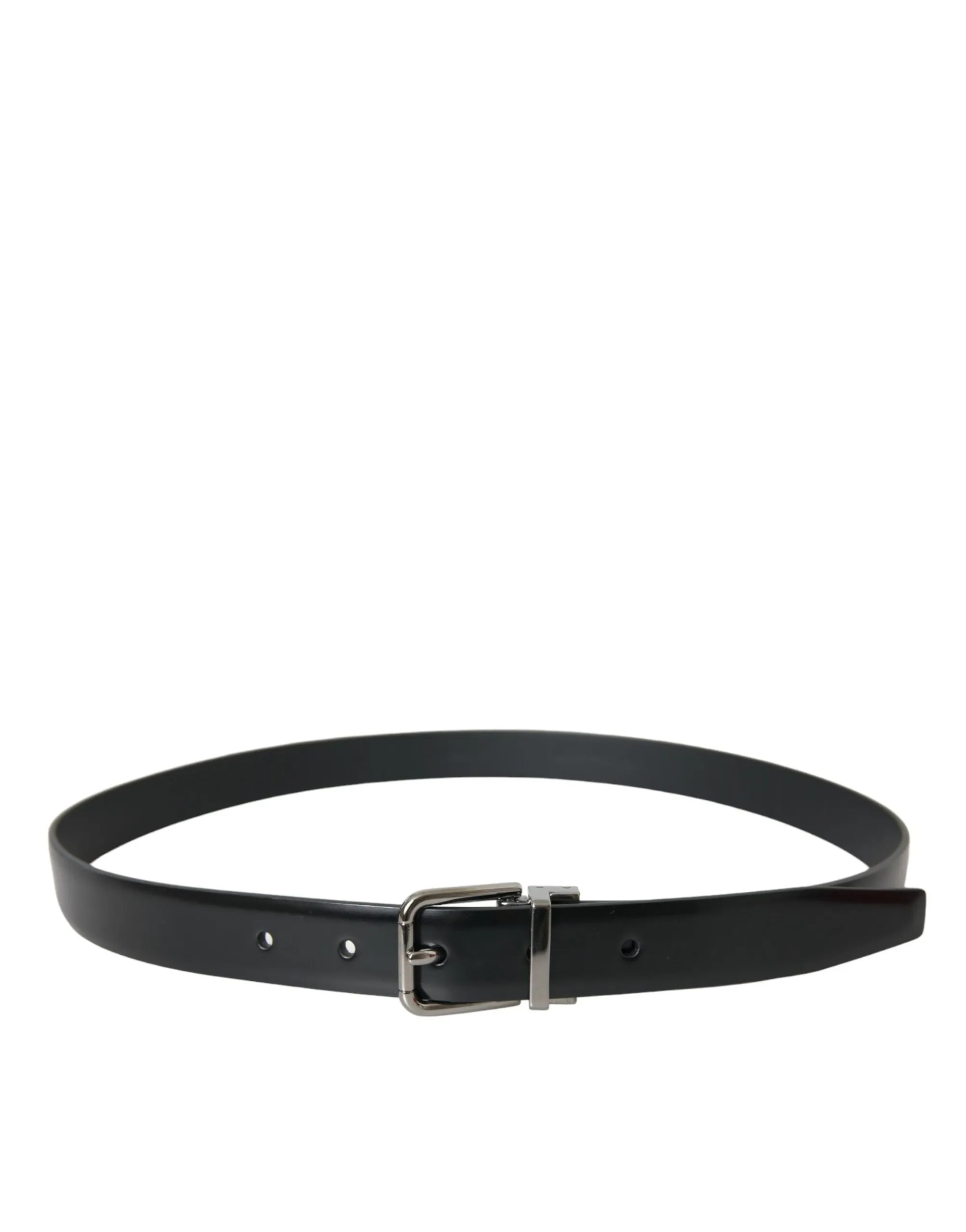 Black Leather Silver Metal Buckle Belt Men sold by Louxly product image thumbnail 2