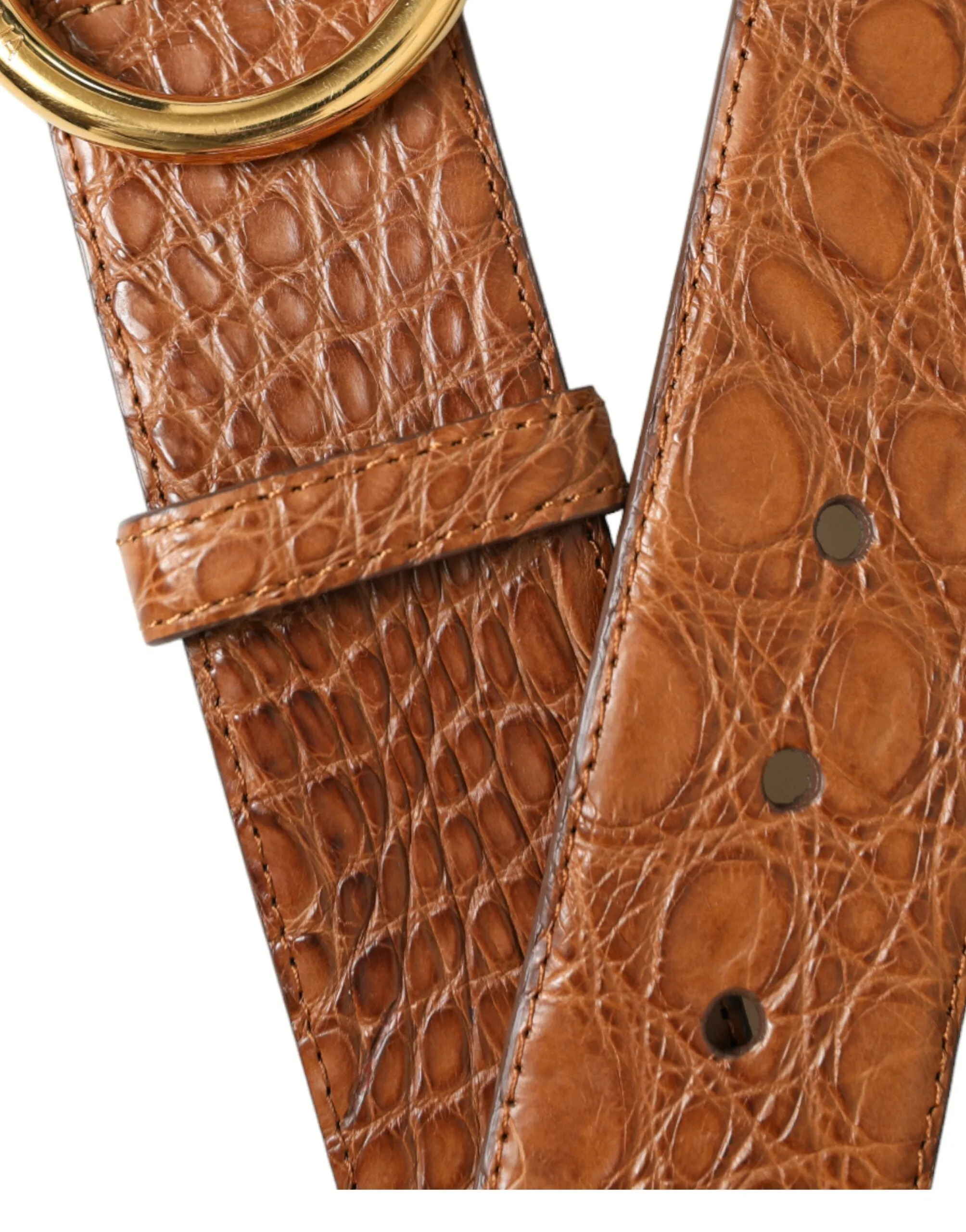 Elegant Exotic Leather Belt - Rich Brown sold by Louxly product image thumbnail 5