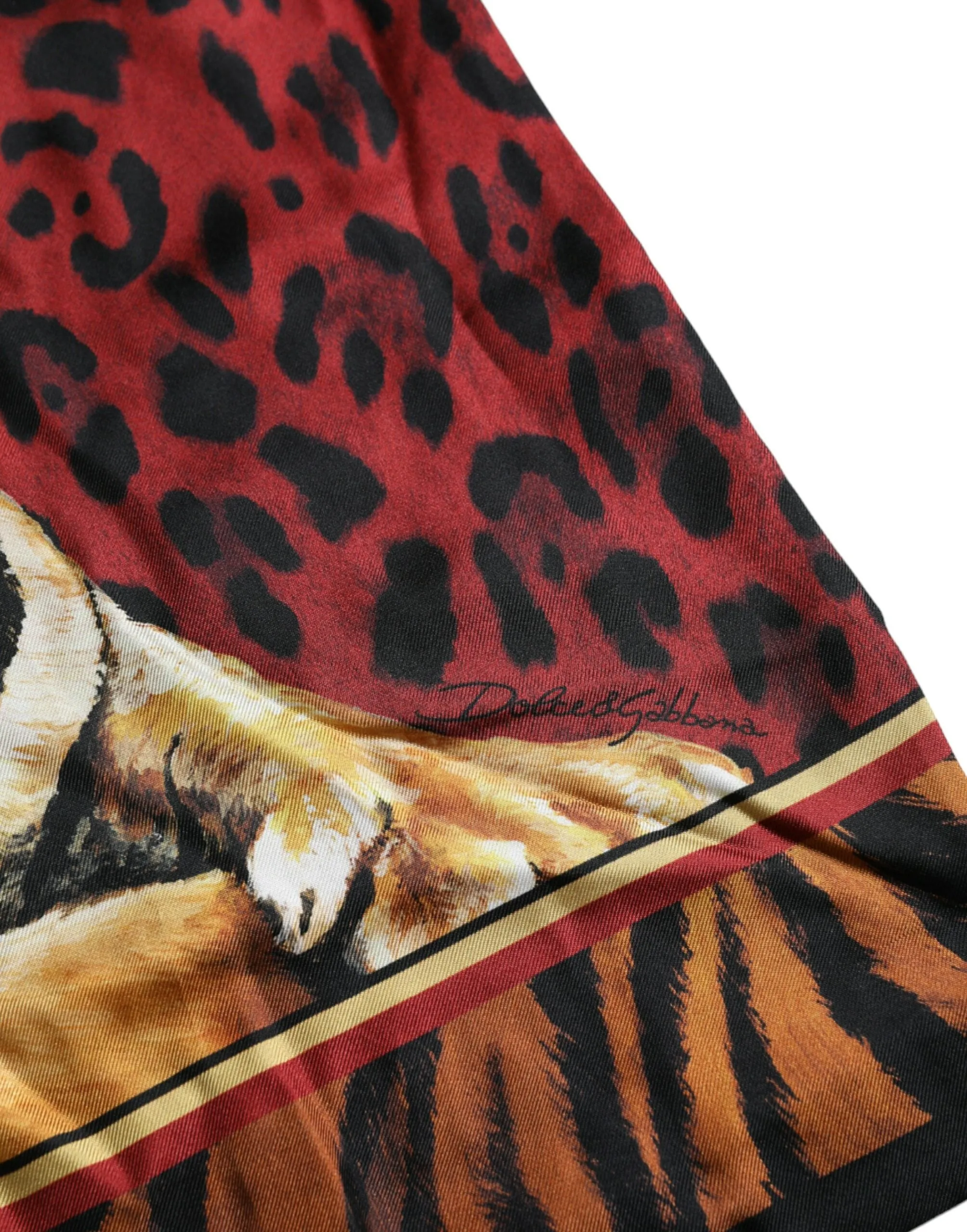 Multicolor Tiger Print Cotton Short Sleeves T-shirt sold by Louxly product image thumbnail 2
