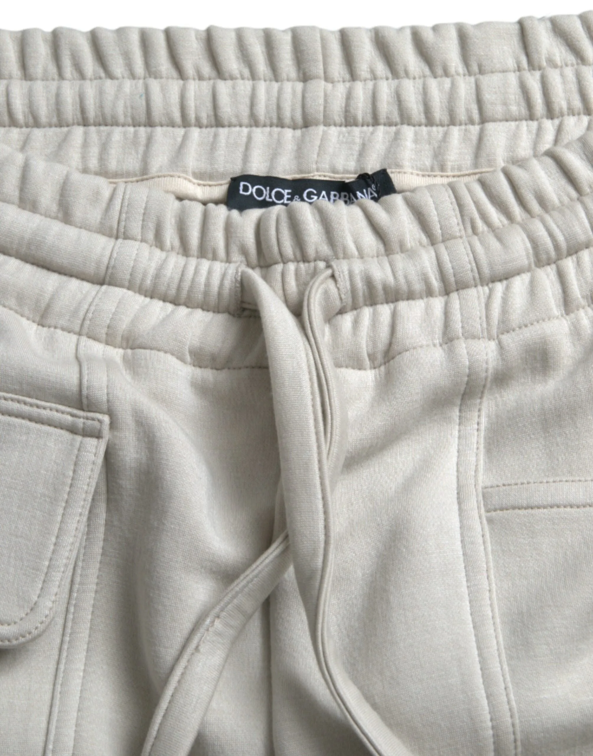 Off White Viscose Cargo Jogger Sweatpants Pants sold by Louxly product image thumbnail 5