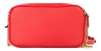 Small Red Pebbled Leather Elongated Camera Crossbody Bag Purse sold by Louxly
