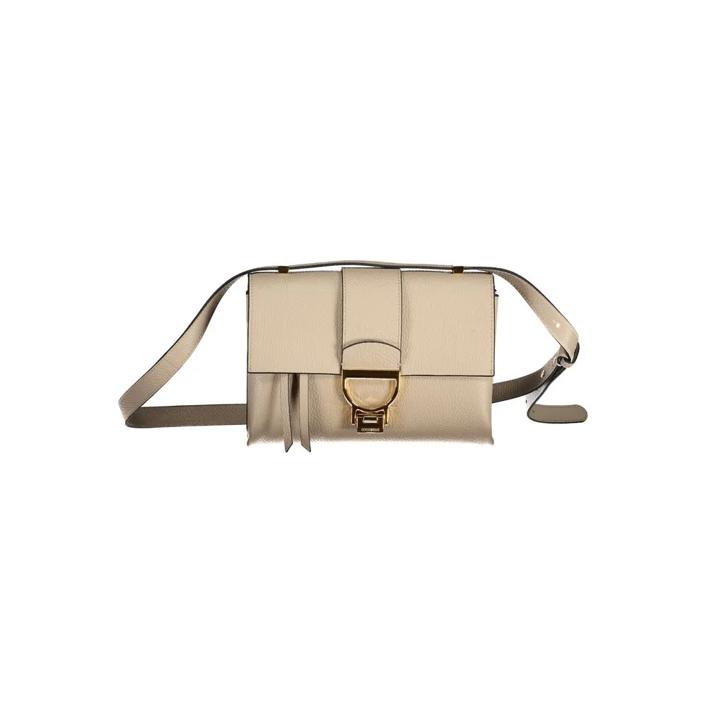 Beige Leather Handbag sold by Louxly