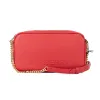 Small Red Pebbled Leather Elongated Camera Crossbody Bag Purse sold by Louxly