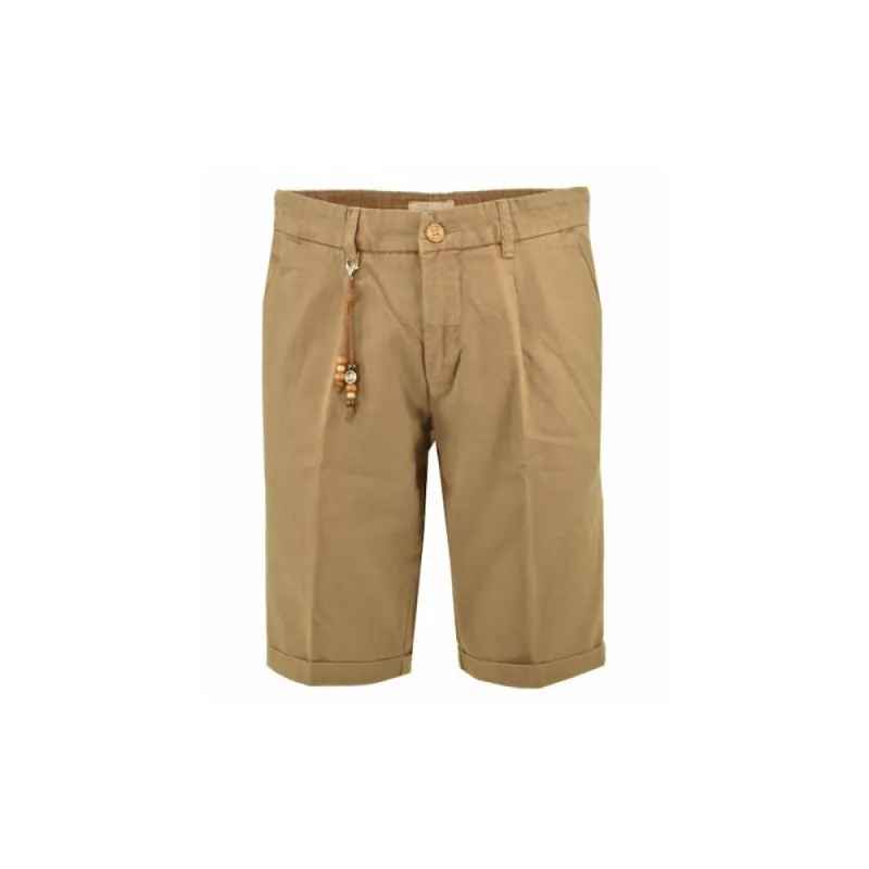 Chic Brown Cotton Bermuda Shorts sold by Louxly